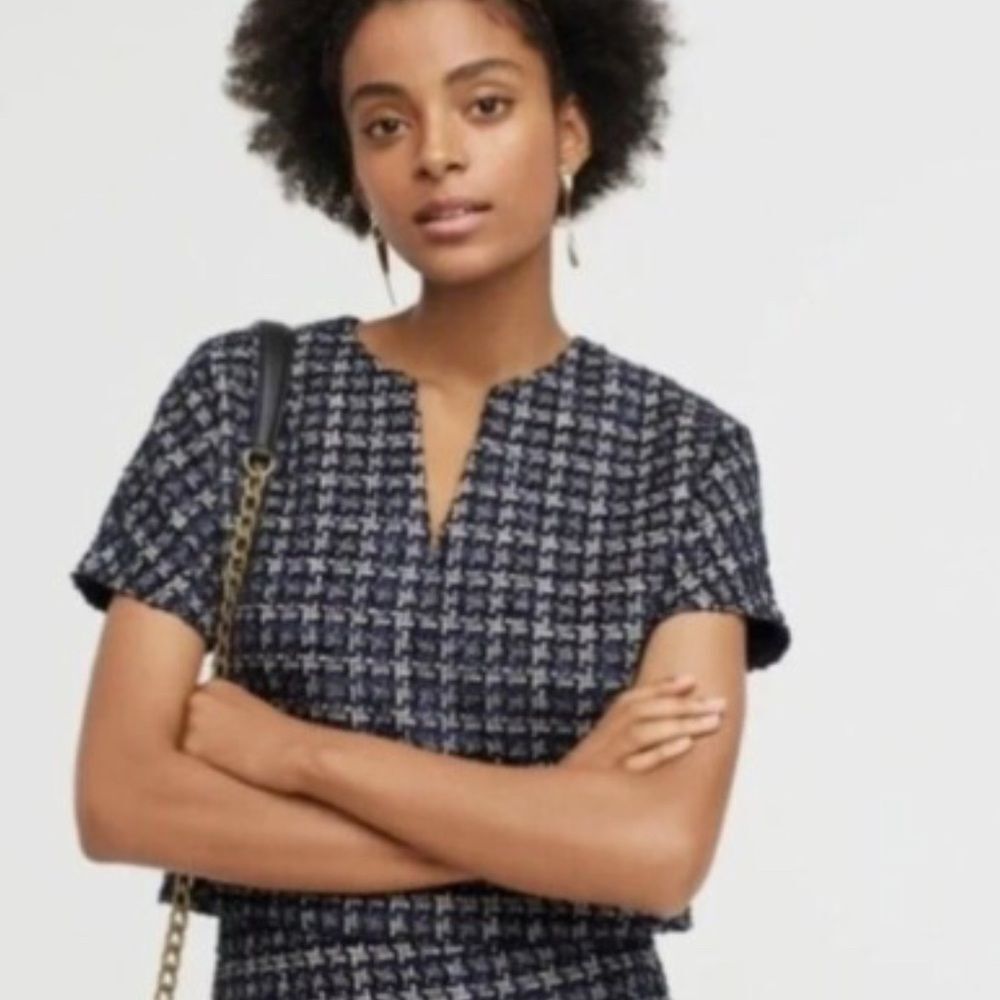 J.Crew NWT Preppy Tweed Top Size 6